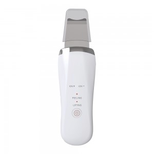 Portable Wireless Charging Electric Sonic Facial Dead Skin Scrubber Professional EMS Ion Face Ultrasonic Skin Scrubber