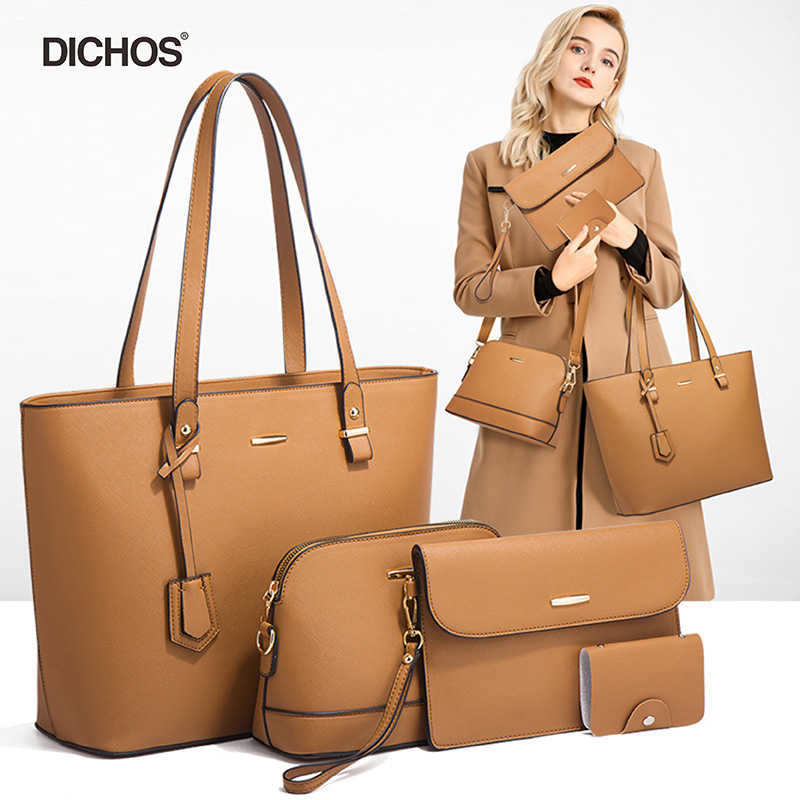 China wholesale Leather Saddle Bag - Large capacity retro women’s handbag sets – Ginzeal