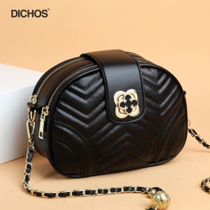Small Quilted Leather Crossbody Bag for Women