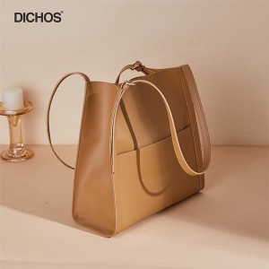 Women’s genuine leather bucket handbag