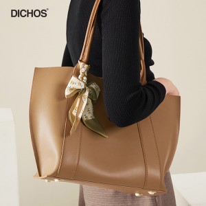 Women Soft Leather Shoulder Commuting Tote Bag
