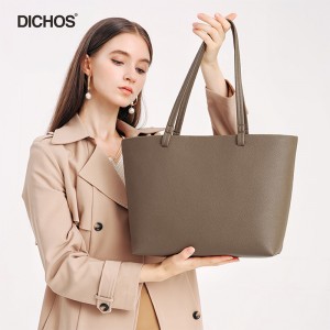 Women’s niche leather large capacity tote bag