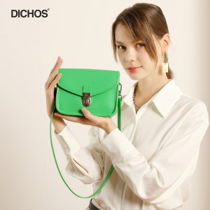 2022 Good Quality Ladies Leather Handbags - Candy Color Leather Crossbody Vintage Small Square Bag – Ginzeal