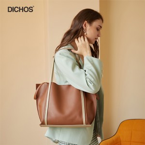 2022 Latest Design Computer Bag For Women - Women’s double-sided colorblock leather bag – Ginzeal