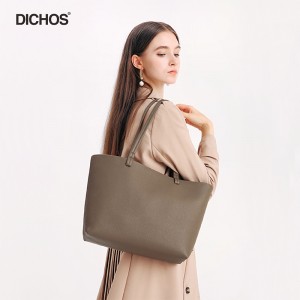 Women’s niche leather large capacity tote bag