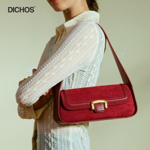 Women’s velvet shoulder handbag