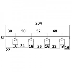 ಅಲ್ಯೂಮಿನಿಯಂ ಹೊರತೆಗೆಯುವಿಕೆ ಪ್ರೊಫೈಲ್ ಕಸ್ಟಮ್ ಸಂಖ್ಯೆ GKX-Y1477