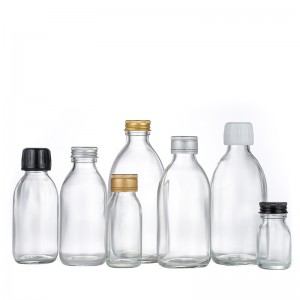 clear color syrup glass bottle wholesale