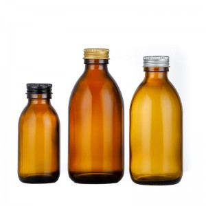 wholesale amber color glass tablet bottle