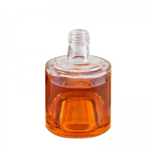 Customized round glass bottle with punted bottom
