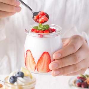 wholesale food grade yogurt glass jar