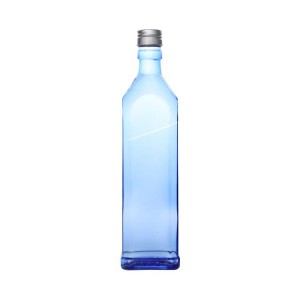 High Quality Blue Wine Bottle square bottles with screw cap wholesale