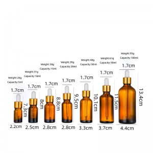 Amber color essential oil bottles wholesale