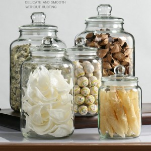 glass storage jam jar with seal glass lid