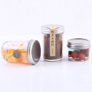 Wholesale Caviar Jar Honey Bottle Jam Jar with Curled Tinplate Lid