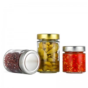 Straight Round Design 5 oz 6 oz 7 oz Luxury Food Honey Coffee Storage Jar Mason Glass Jar set Canning Jar For Pickles And Kitchen Storage