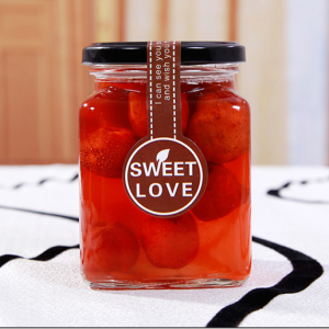 square shape glass jam honey jars manufacturer