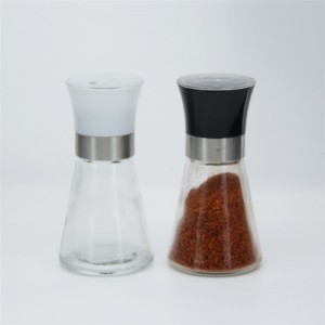 Manual Pepper Grinder With Transparent Glass Body