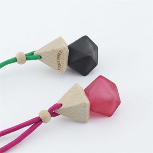 8 ml Colorful Glass Hanging Car Diffuser Bottle With Wooden Lid