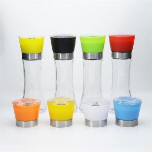 Manual Pepper Grinder With Transparent Glass Body