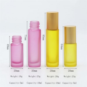 Refillable Colorful Glass Essential Oil Roller Bottle