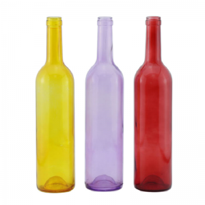 Custom 750 ml Empty Glass Wine Bottle With Cork