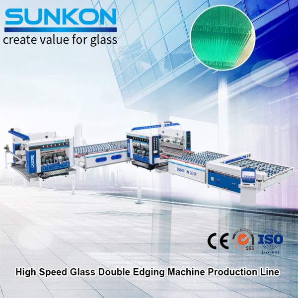 CGSZ3025-12 High Speed Glass Straight-Line Double Edging Production Line