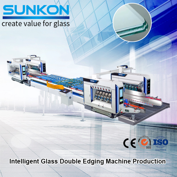 CGSY2520-12 Intelligent Glass Straight Line Double Edging Machine Production Line