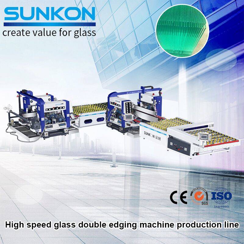 Cheapest Price Furniture Glass Blasting Machine - CGSZ3025-12 High Speed Glass Straight-Line Double Edging Production Line – SUNKON