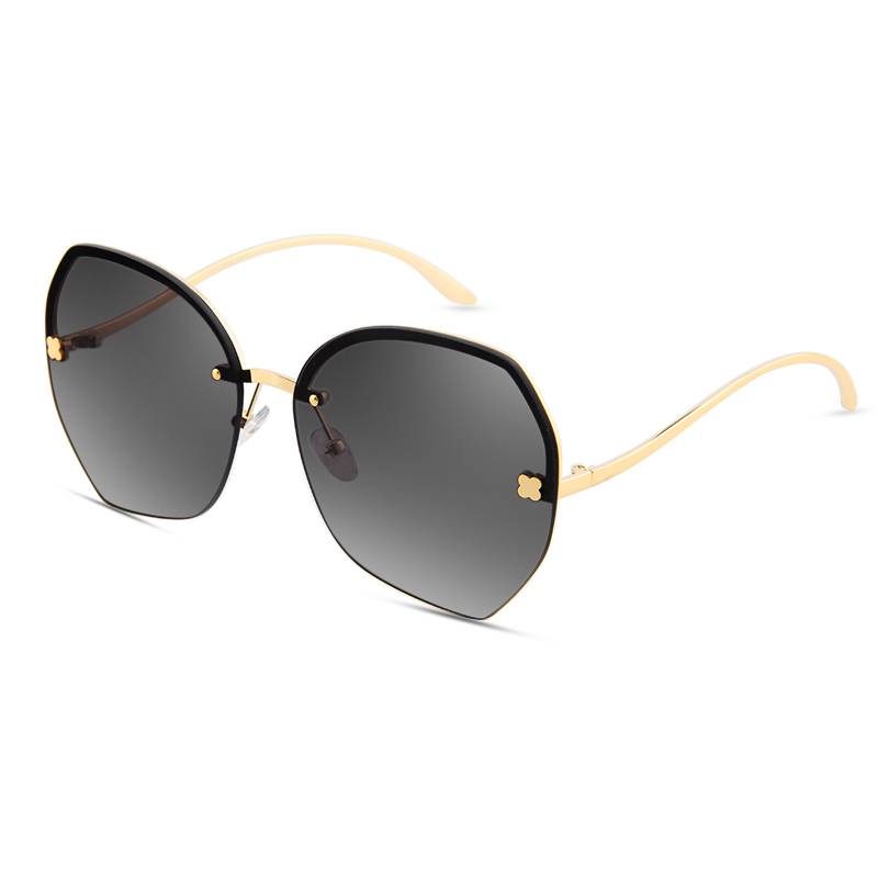 2021New Arrivals High-Quality New Design Trendy Fashion Hidden Metal Frame Pilot Mirror Sunglasses For women