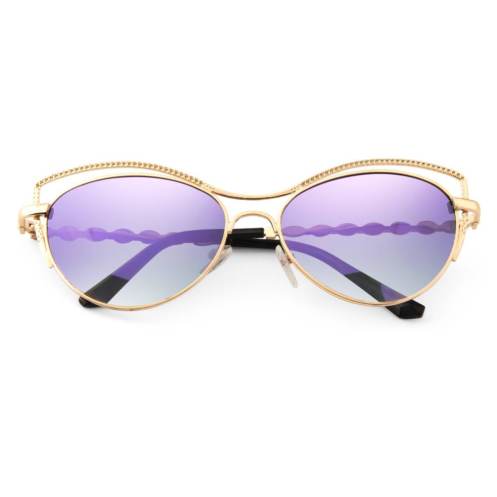 China Wholesale Cool Sunglasses For Boys Suppliers –  Fashion Metal Frame Women Shades Sunglasses Wholesale Gradient Sunglasses For Ladies Eyewear Uv400 – Baolai