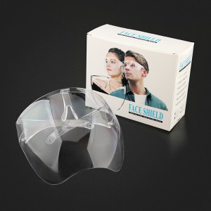 Reusable Full Face Shield Glasses, Protective Equipment Transparent Face Visor Glasses Set