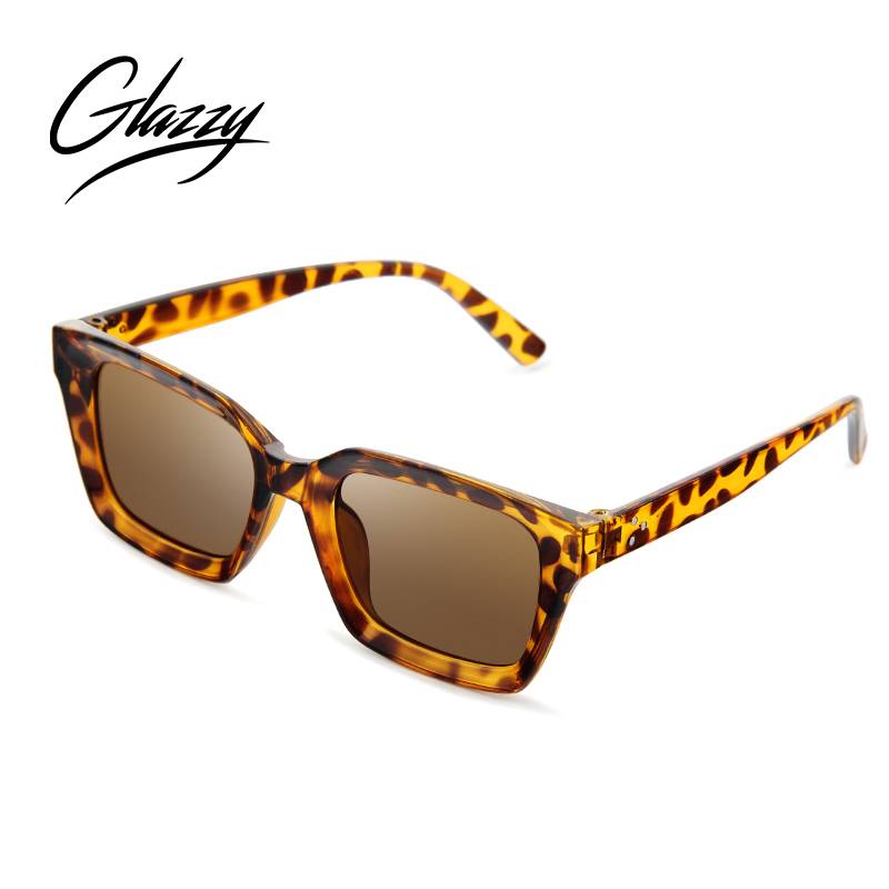 OEM China Straight Top Sunglasses Factory –  Uv400 Small Rectangle Leopard Sunglasses Vintage Women Shades Sunglasses – Baolai