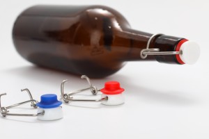 Anpassad logotyp plast svänglock för ölflaska