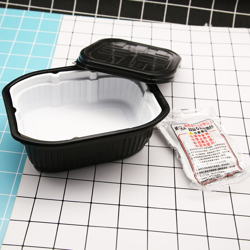 High quality disposable self heating lunch box hot pot rice noodle lunch box