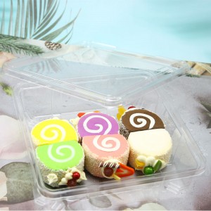 Clear Plastic Rectangle baking cake Food Packaging