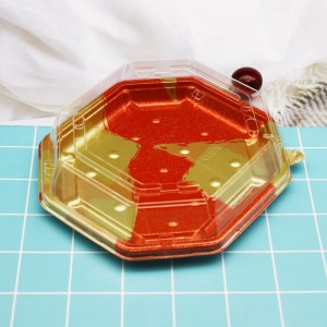 Eco-Friendly Disposable Plastic Sushi Tray with Cover and Printing