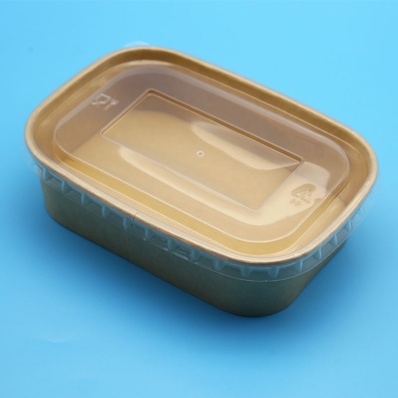 Factory directly Kitchen Containers For Storage - Rectangle disposable food container kraft paper fast food packaging box  – Globalink