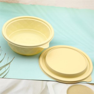 Disposable take away corn starch bowl biodegradable food container packing box
