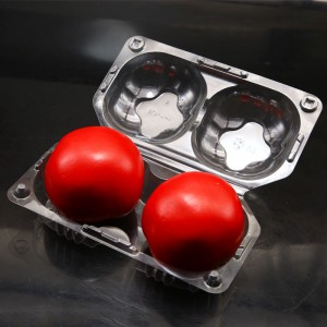 2pcs plastic tomato container PET Clear Fruit Blister Packaging Clamshell