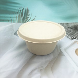 Disposable Tableware Eco-Friendly Sugarcane Bagasse Food Bowl Container