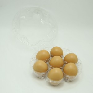 New design plastic clear PET 7 holes egg tray box