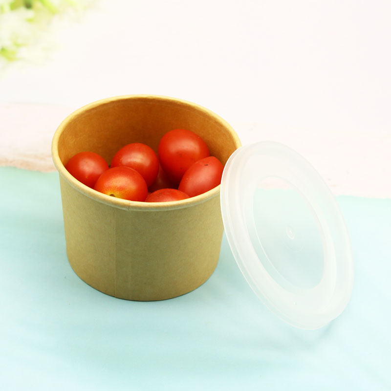 China OEM Airtight Cereal Containers - Manufacture Salad Disposable Hot Kraft Paper Soup Bowl – Globalink