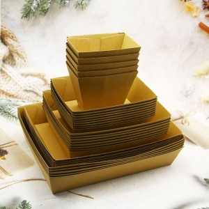 Brown Disposable Eco-Friendly Packing Brown Corrugated Cardboard Paper Box for Food