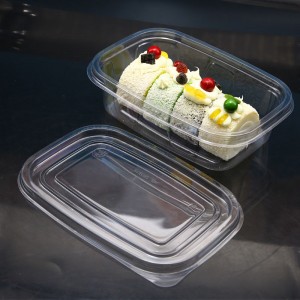 Take Away Disposable Plastic Cake Container with lid
