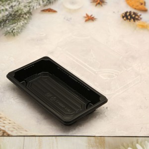 Disposable plastic display food packaging box for sushi