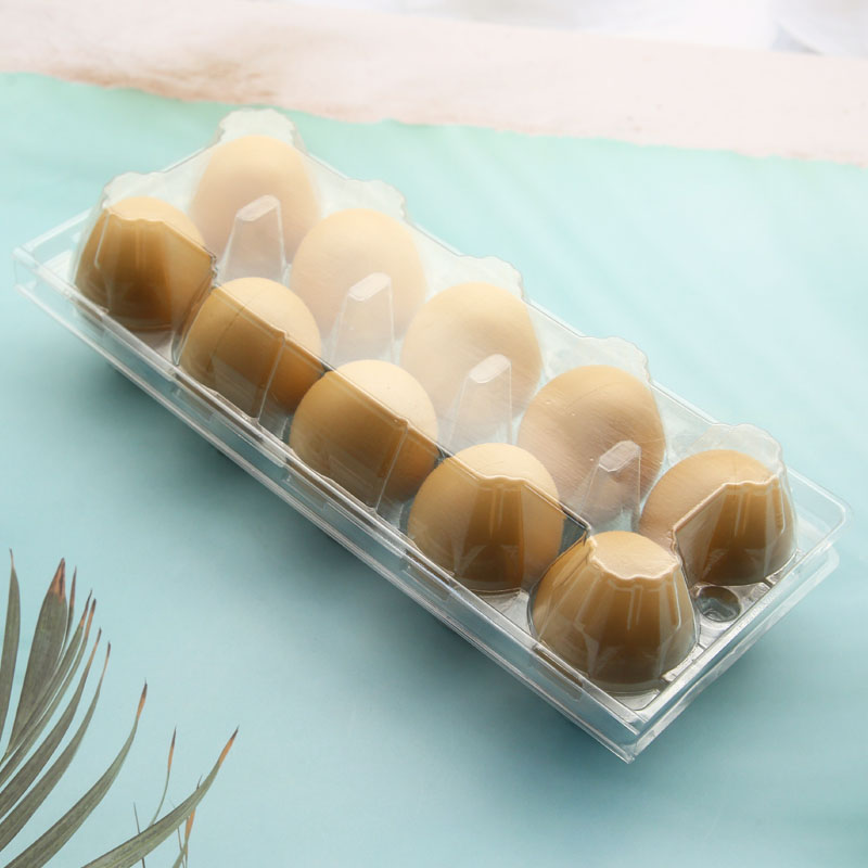 vacuum formed Blister PET 10 holes clear chicken egg tray