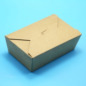 Disposable take out food containers brown kraft paper take out food lunch boxes
