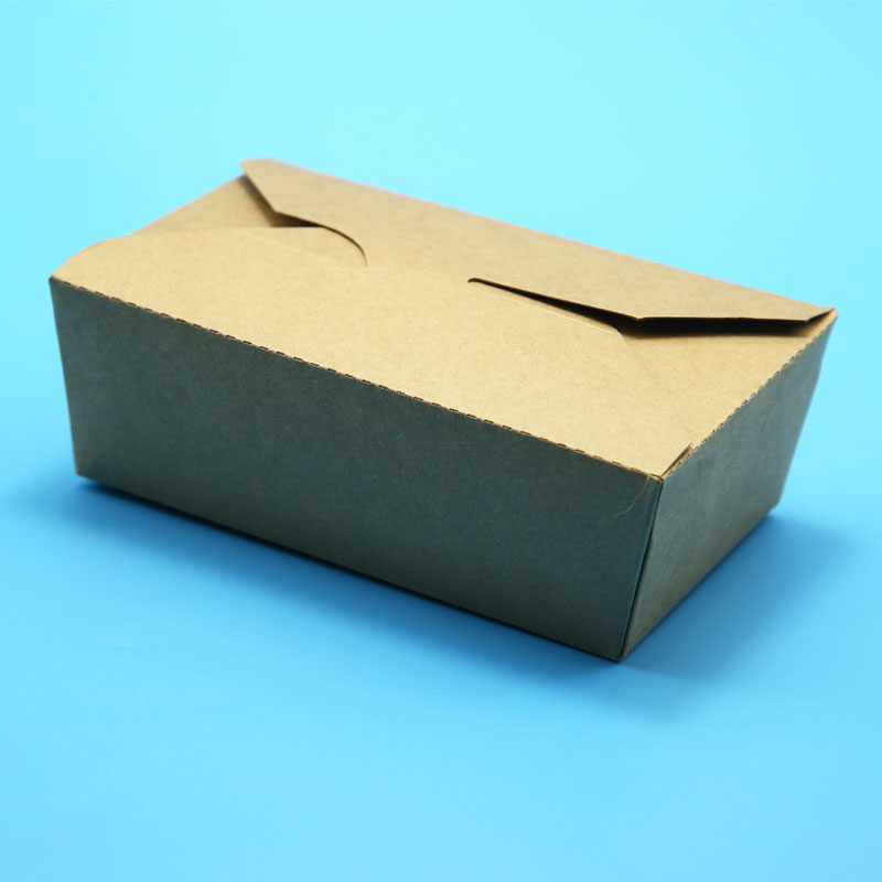 Disposable take out food containers brown kraft paper take out food lunch boxes