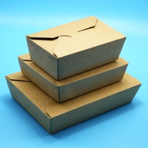 Kraft Paper Take Away Chinese Food Box, High Quality Food Take Away Food Container